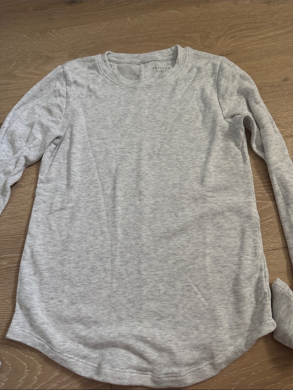Heather Gray Long Sleeve Crewneck Top